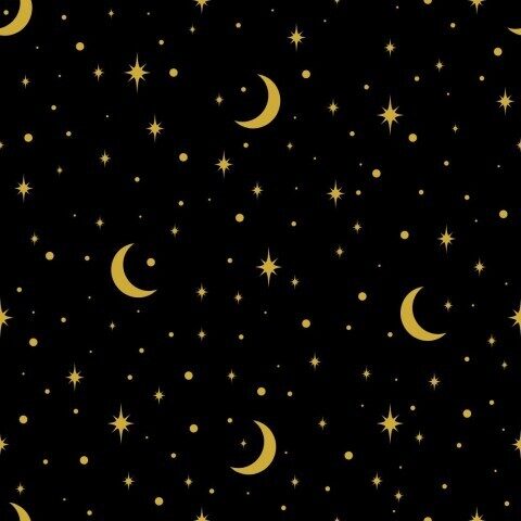 Kokvilnas muslins Moon and stars 130g/m2